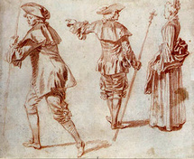 Watteau. Les 3 pèlerins